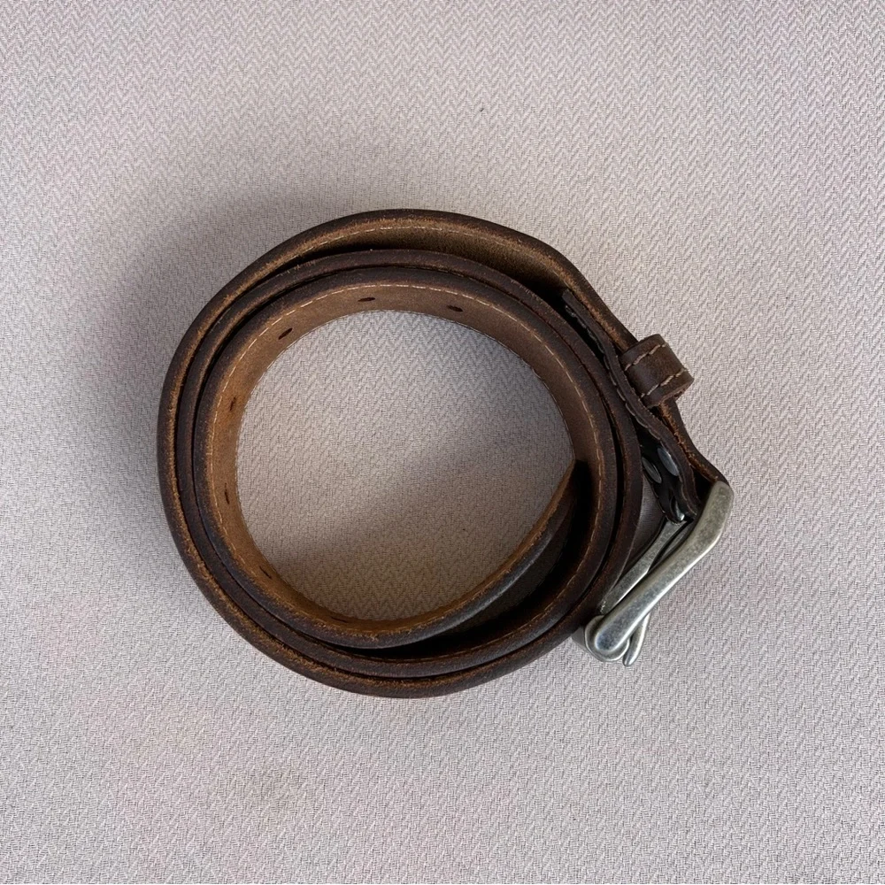 Levi's Men's Genuine Distressed Leather‎ Heavy Roller Buckle Brown Belt M 34/36